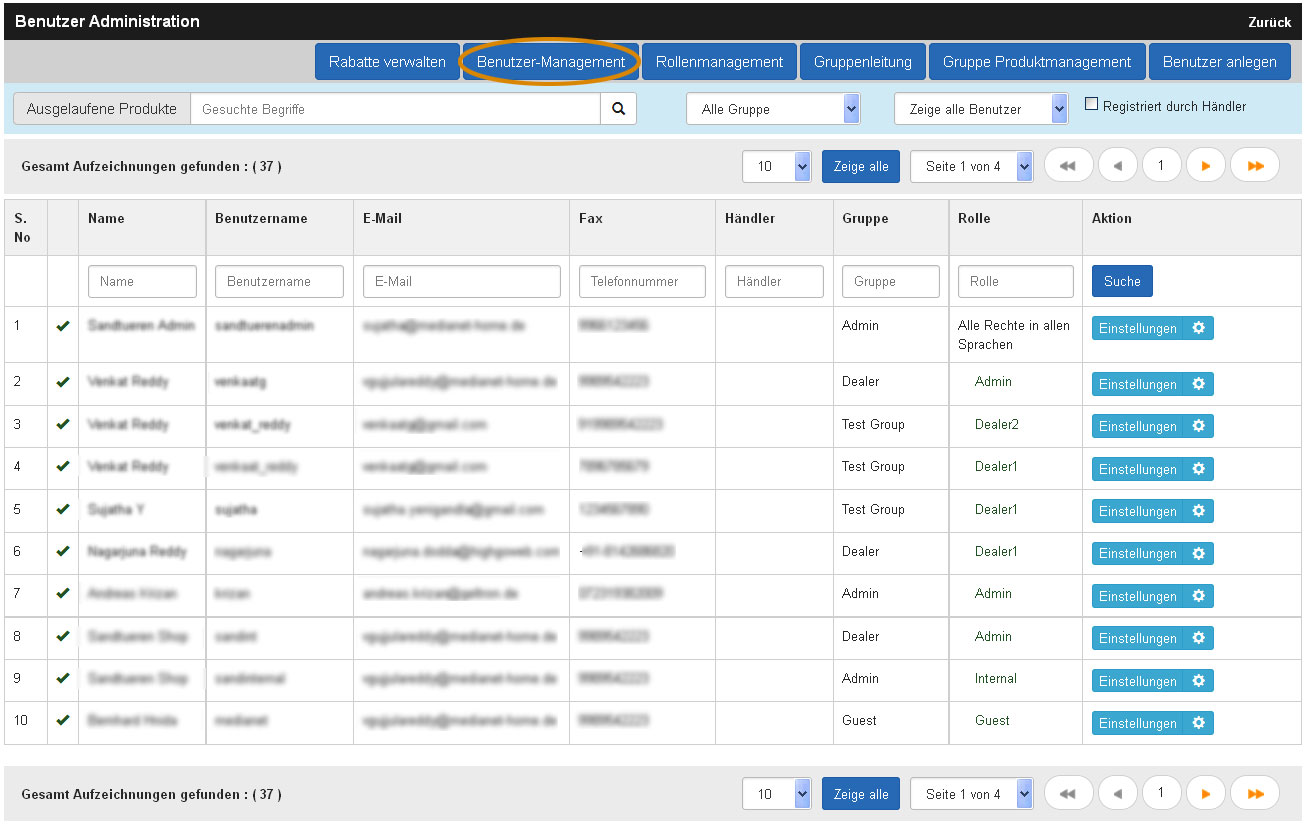 user management